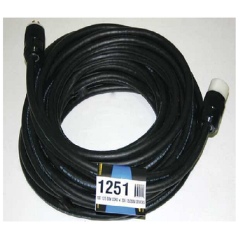 Cable de extensión con cierre giratorio Soow de 100 pies, 12/5, 20 A, 120/208 V, 1251 