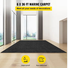 Black Indoor and Outdoor Marine Carpeting Marine Grade Boat Carpet Water-proof TPR Backing