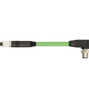 Igus MAT904125483 22 AWG 2P M12 D-Coded Socket A / Pin Angled B Connector PVC Industrial Profinet Cable