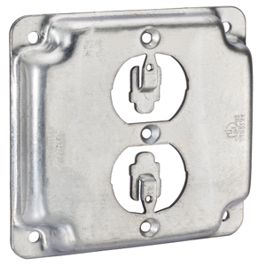 4" Square Cover 1-Toggle/1-Duplex Flush Receptacle C3452 (Pack of 250)