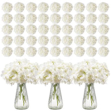 9.8 Inch White Bouquet Arrangement Artificial Silk Hydrangea Flowers