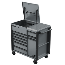 44″ Rspro 9 Drawer Flip Top Gray Power Service Cart GR06044090