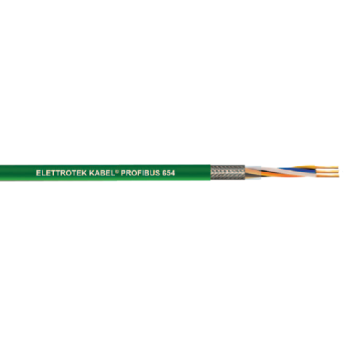 Profinet 654/655 Solid Bare Copper PET Foil Al TC Braid PVC Network Cable