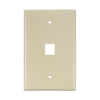 1-Port Midsize Single-Gang QUICKPORT Wallplate Ivory 41091-1IN