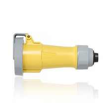 Leviton 30 Amp 125V LEV Series IEC Pin & Sleeve Connector with Clamp Yellow 330C4WLEVA
