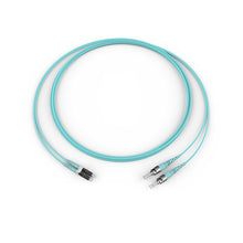 5 Meters Fiber Optic Jumper Standard LC Duplex MM/2F Zipcord Riser Standard Aqua Jacket 055002T5120005M