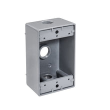 1/2" Threaded Hub Single Gang 3 Hole Weatherproof Box (Pack of 50)