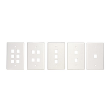 3 Port Single Gang Smooth KMJ Faceplate Bright White FPKS0312
