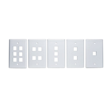 3 Port Single Gang Smooth KMJ Faceplate Bright White FPKS0312