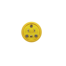 15A 125V Yellow Watertight Straight Blade Plug 14W47