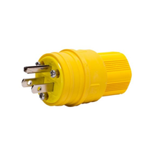15A 125V Yellow Watertight Straight Blade Plug 14W47