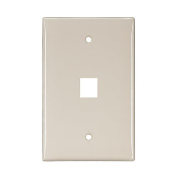 1-Port Midsize Single-Gang QUICKPORT Wallplate Light Almond 41091-1TN