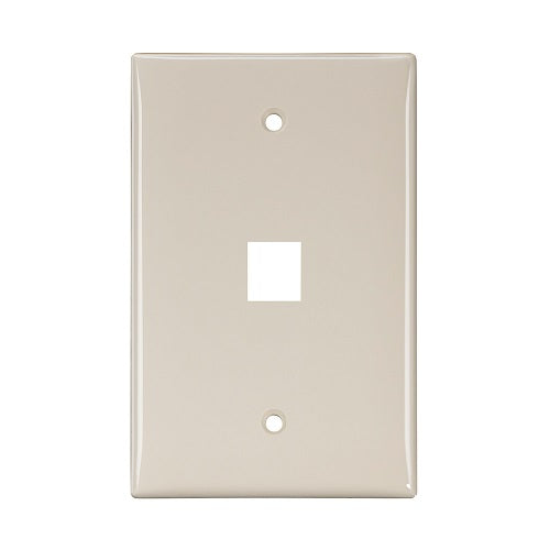 1-Port Midsize Single-Gang QUICKPORT Wallplate Light Almond 41091-1TN
