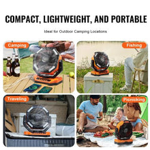 13 Inch Portable Rechargeable Fan with LED Lantern 4-Speed Adjustable, 45°/90° Automatic Swivel, Timer, USB Battery-Powered Fan