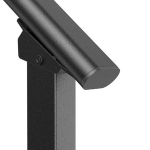2-3 Steps Black Porch Deck Handrails for Outdoor for Seniors