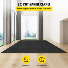 Black Indoor and Outdoor Marine Carpeting Marine Grade Boat Carpet Water-proof TPR Backing