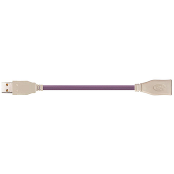 Igus USB9040060 (28awg-2C+20awg-2C) Type A/A Socket Stranded Bare Copper Shield TC Braid 50V TPE USB 2.0 Bus Cable