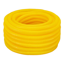1 1/2" Flexible Polyethylene Split Corrugated Wire Loom Tubing Yellow 100FT