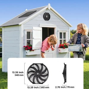 12-Inch Gable Mount Attic Exhaust Fan 1300 CFM with Adjustable Thermostat