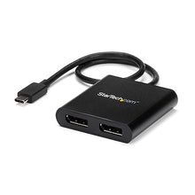 USB-C to Dual DisplayPort 1.2 Adapter, USB Type-C Multi-Monitor MST Hub, Dual 4K 30Hz/1080p 60Hz DP Laptop Display Extender