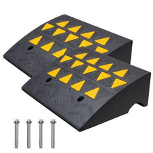6" Rise & 33069 lbs Capacity Heavy-Duty Rubber Curb Ramp for Cars, Wheelchairs, Bikes & Motorcycles (Pack Of 2)