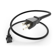 16AWG 13A NEMA 5-15P to C13 Power Cord Black
