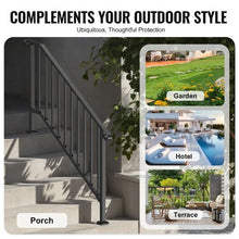 Black Outdoor for Seniors Porch Deck Handrails for Style 2