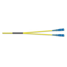 3 Meters Fiber Optic Jumper Standard LCUPC Duplex SM 2F Zipcord Riser Standard Yellow Jacket 045802R5120003M