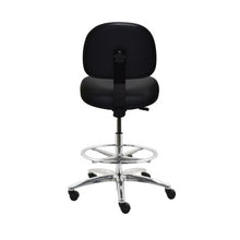 24" H - 34" H Bench Height Vinyl Chair No Arms AL10-V-BLACK-251 Black