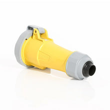 Leviton 30 Amp 125V LEV Series IEC Pin & Sleeve Connector with Clamp Yellow 330C4WLEVA