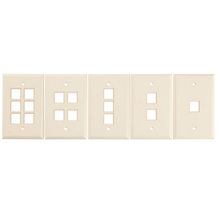 2 Port Single Gang Smooth UMJ Faceplate Electrical Ivory FPR0200