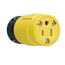 15A 125V Yellow Rubber Dust Tight Connector 1547