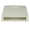 6 Port Mini-Com Multimedia Fiber Surface Mount Boxe CBXF6IW-AY
