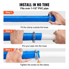 2" x 50FT PVC Lay Flat Drain Hose with Clamps – Heavy Duty, Weatherproof