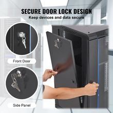 500 lbs Capacity 15U Wall Mount Server Cabinet with Locking Glass Door