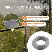 1/8 Inch 7x7 Strand T316 Stainless Steel Braided Aircraft Cable 300FT With Cable Cutter