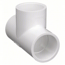 1/2" PVC Schedule 40 Slip x Slip x Slip Tee Pipe Fitting White