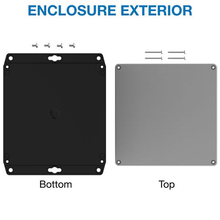 Top Gray Bottom Black Enclosures 2.80 in / 70 mm Boxes And Cases RBF66P06G28B