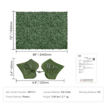 96 x 72 Inch Greenery Ivy Fence Screen with Mesh Backing – Outdoor Artificial Green Wall