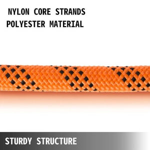7/16" x 200FT Nylon Core Double Braid Polyester Rope
