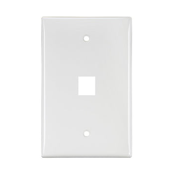 1-Port Midsize Single-Gang QUICKPORT Wallplate White (Pack of 10) 41091-1WN