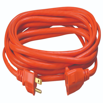 Cable de extensión estándar para exteriores, 25 pies, 16/3 SJTW, color naranja, 2307SW8803 (paquete de 12) 