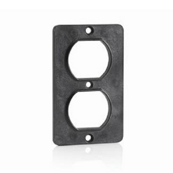 Thermoplastic Duplex Receptacle Coverplate Black 3051-E