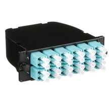 24 Fiber OptiCom MPO Cassette LC Duplex Adapter OM4 FC2ZN-24-10AS