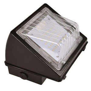 90W LED Wallpack light 10800lm 5000K100-277V 120 degrees Dark Bronze housing Clear cover