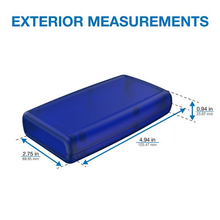 Mother Board Fixing Storage Box Translucent Blue ,Hand Held Enclosure With Removable End Panel H65TRBL
