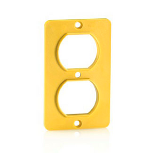 Thermoplastic Duplex Receptacle Coverplate Yellow 3051-Y