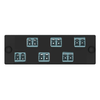 6 Port Opticom Keyed H-Aqua LC Fiber Adapter Panel Duplex FAP6WHAQDLCZ
