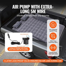 6-6.5FT Inflatable Camping Truck Bed Air Mattress with 12V Pump, 2 Pillows & Carry Bag