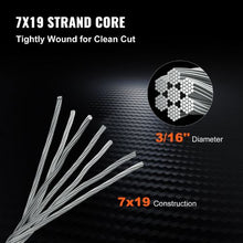 3/16 Inch 7x19 Strand T304 Stainless Steel Braided Aircraft Cable 500FT